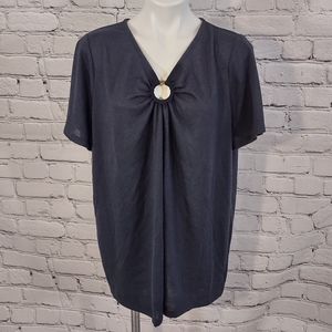 Lane Bryant navy blue top
